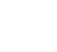 a white pictogram of a woman holding a broom and a mop