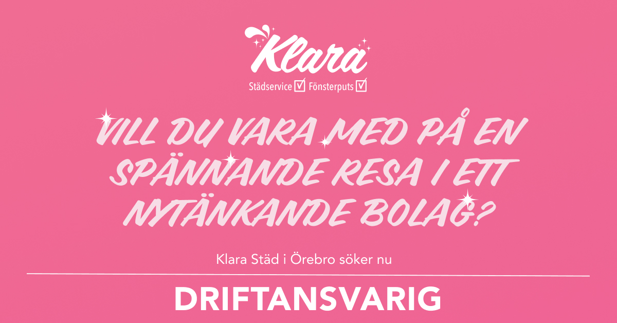 Klara städ | Drift